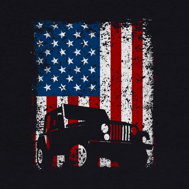 American Flag Jeep Off Road by megasportsfan